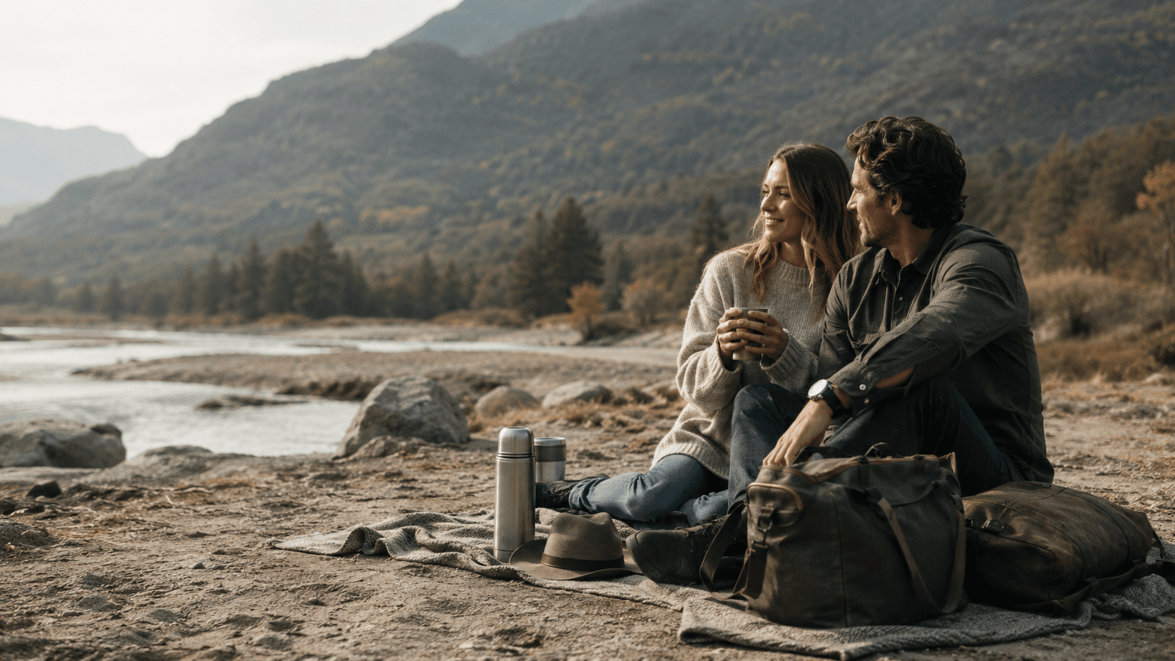 Weekend travel setting with essentials prepared for a quiet escape.